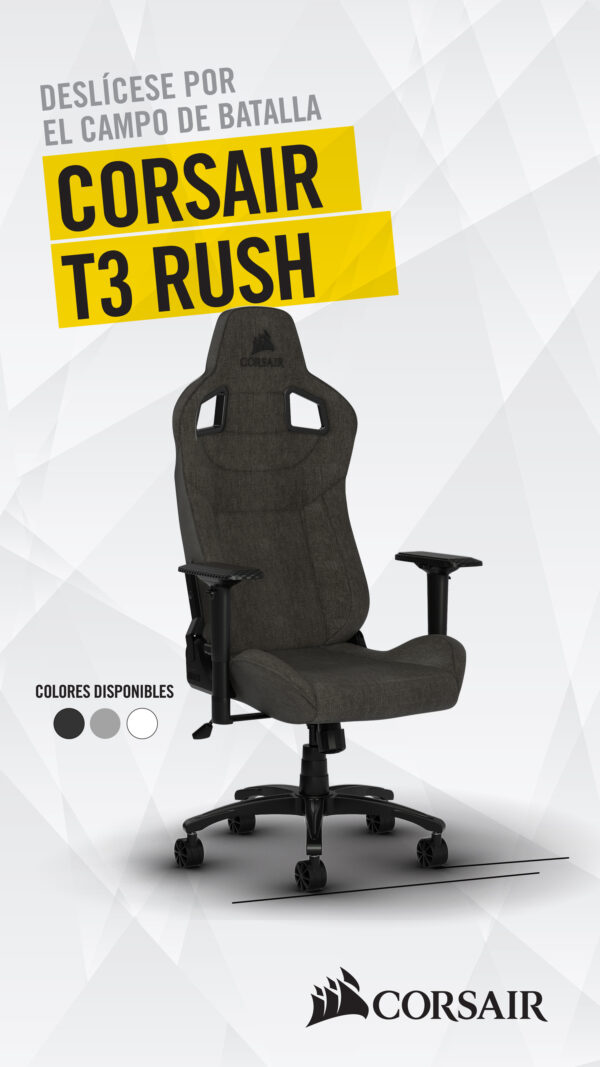 SILLA CORSAIR T3 RUSH - Imagen 3