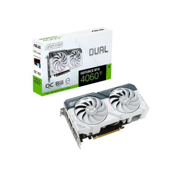 PLACA DE VIDEO ASUS RTX 4060TI DUAL OC 8GB WHITE GDDR6 DUAL-RTX4060TI-O8G-WHITE