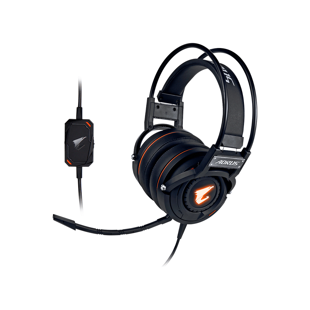 AURICULAR CON MICROFONO GAMER GIGABYTE GP-AORUS-H5 USB2.0/3.5MM 2 JACK NEGRO
