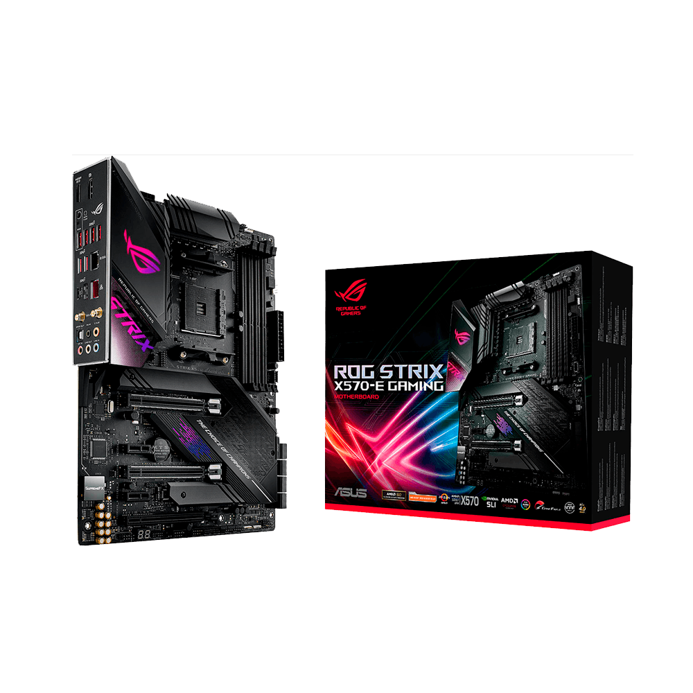 Placa Madre Asus Am4 Rog Strix X570-E Gamer V/S/R/Hdmi/Dp/2m2/Wifi/Ddr4/Usb3.2/