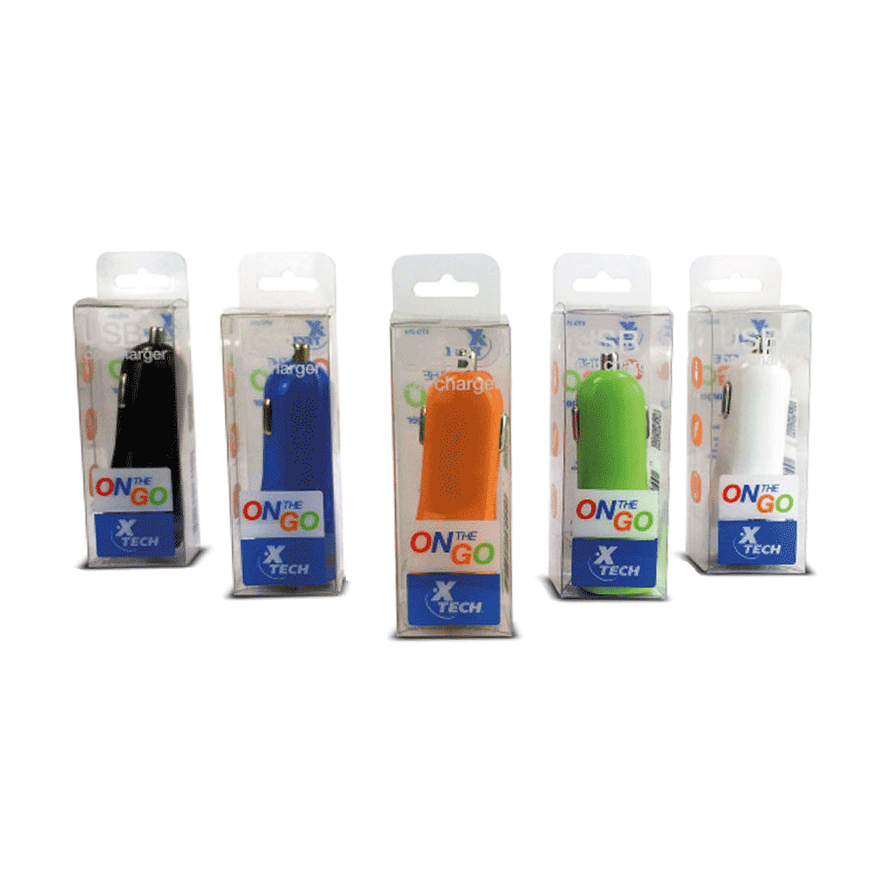 Paquete De 10 Unidades Cargador Xtech Xtg-214 P/ Auto Salida Usb - Imagen 2