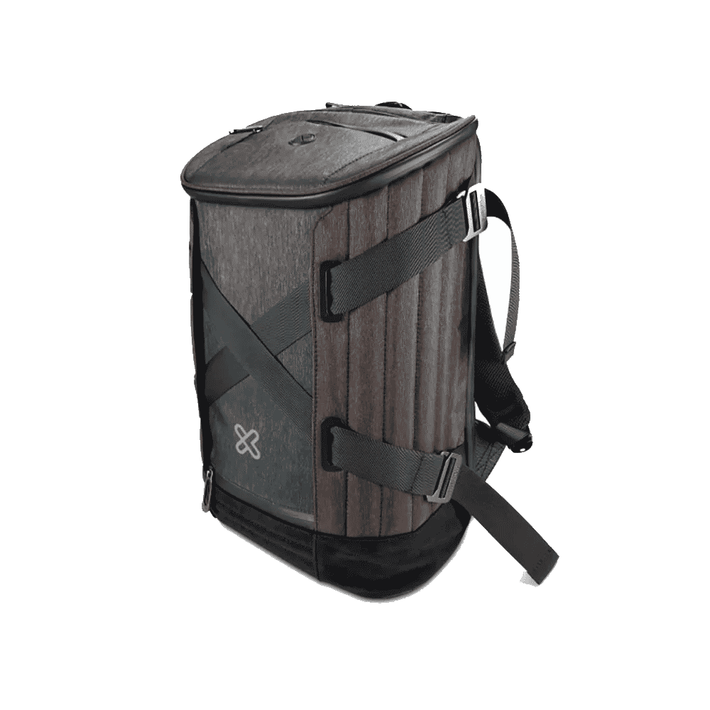 Mochila Klip 15.6" Knb-900gr Gris Resistente Al Agua Acolchonada - Imagen 2