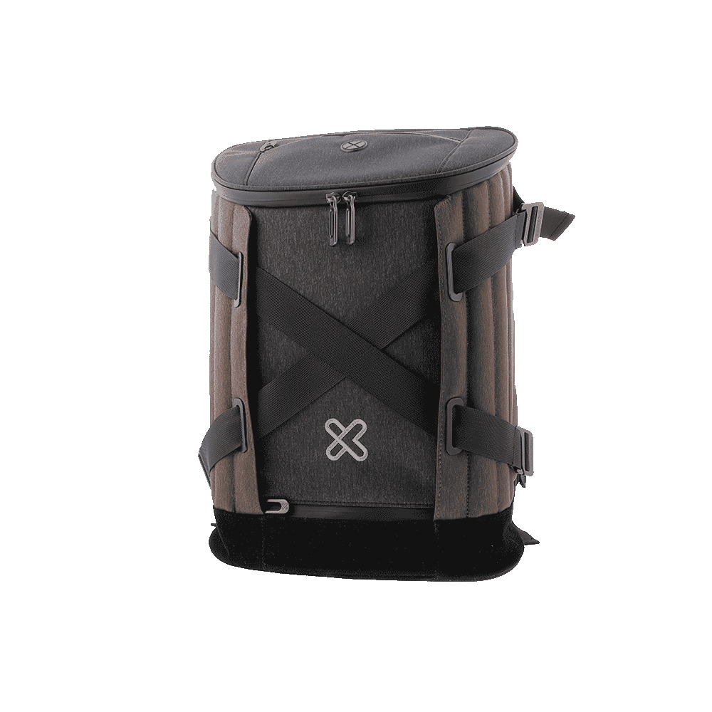Mochila Klip 15.6" Knb-900gr Gris Resistente Al Agua Acolchonada