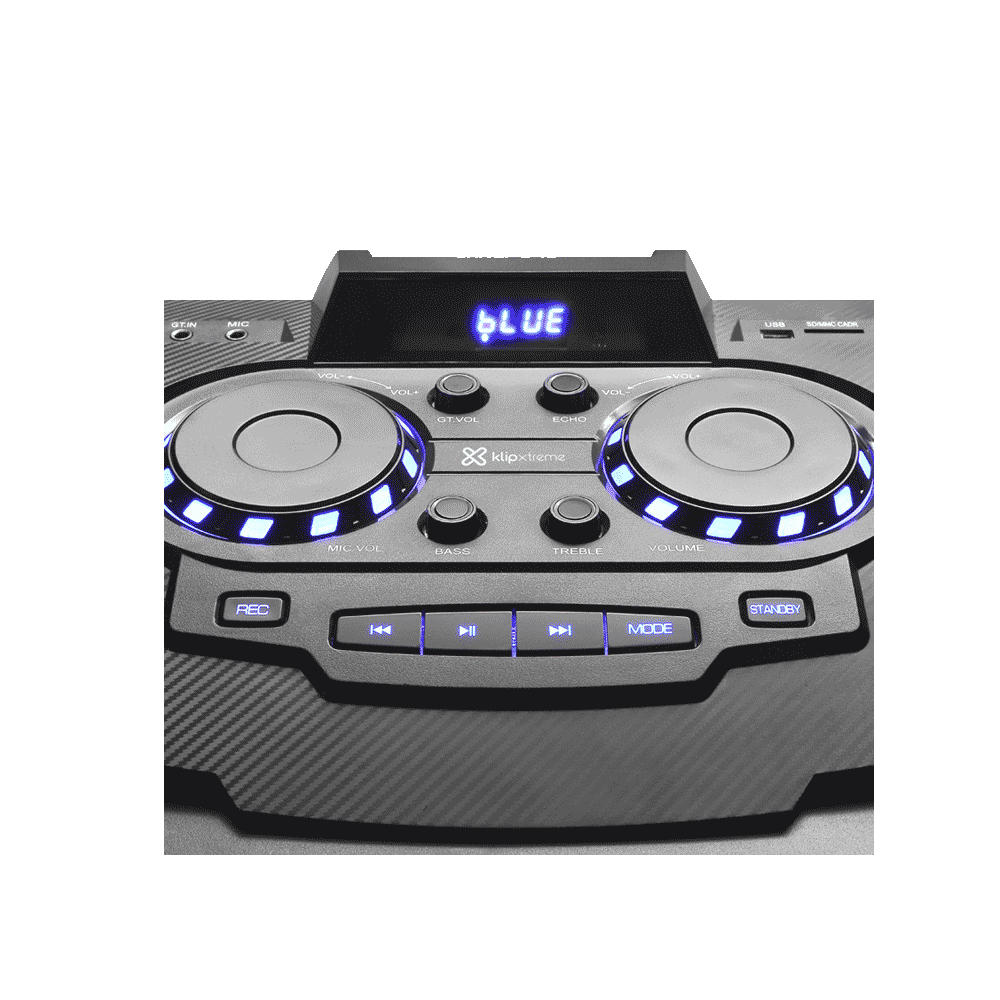 Caja Audio Klip Karaoke Kls-900 2000w/Bt/Fm/Usb/Mic/ Negro - Imagen 2