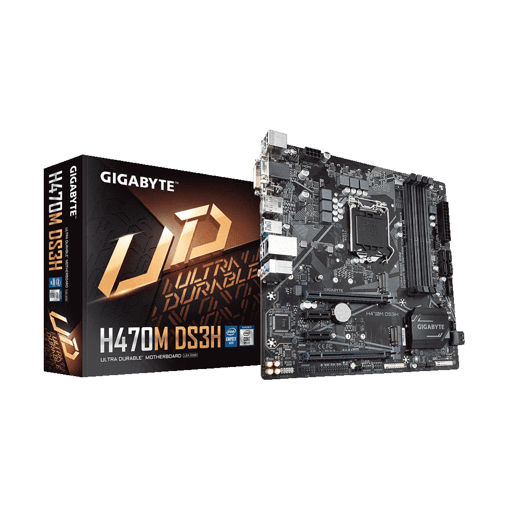PLACA MADRE GIGABYTE 1200 H470M DS3H V/S/R/HDMI/DP/DVI/2M2/DDR4/USB3.2/MATX/RGB