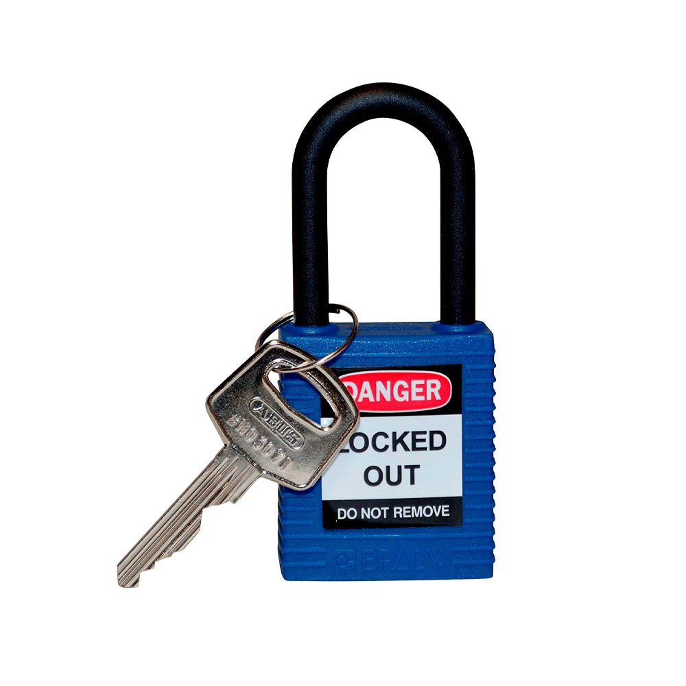 Candado Brady De Nylon Azul P/ Bloqueo (123325)