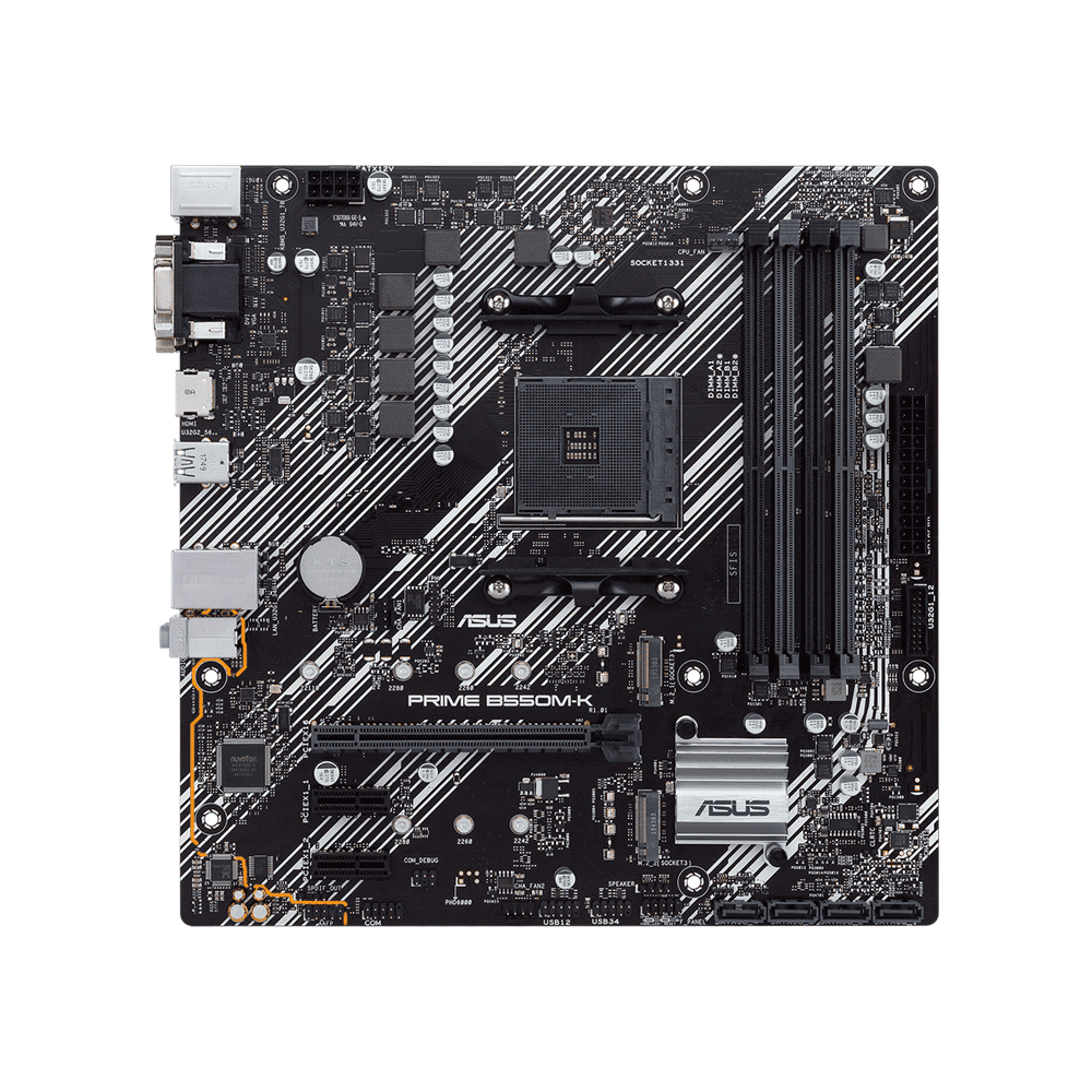 PLACA MADRE ASUS AM4 PRIME B550M-K V/S/R/HDMI/DVI/2M2/DD4/USB3.2/MATX - Imagen 2