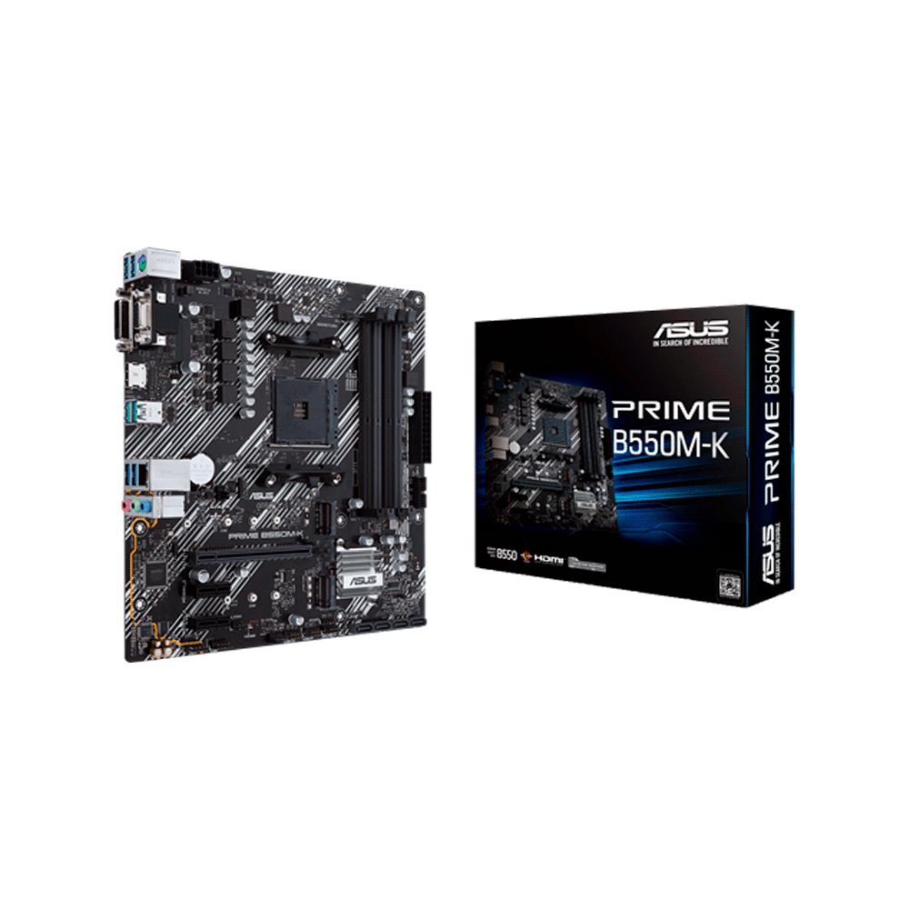 PLACA MADRE ASUS AM4 PRIME B550M-K V/S/R/HDMI/DVI/2M2/DD4/USB3.2/MATX