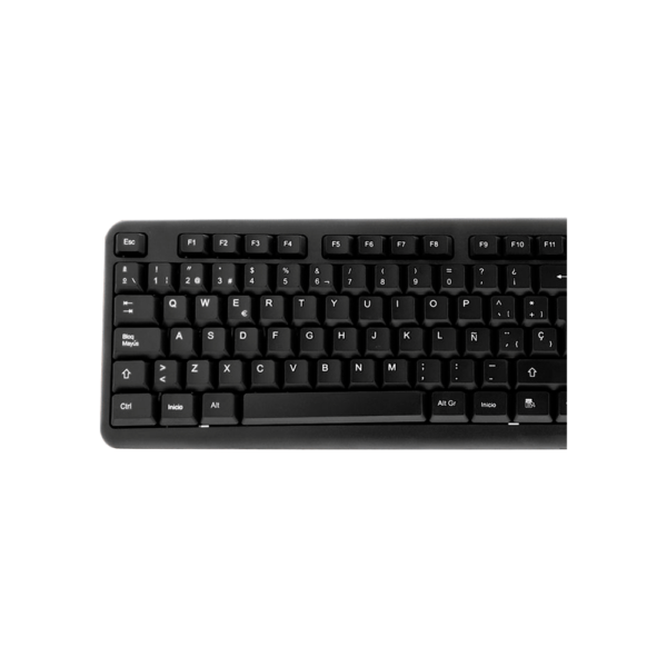 TECLADO USB XTECH XTK-092S ESPAÑOL/NEGRO - Imagen 2