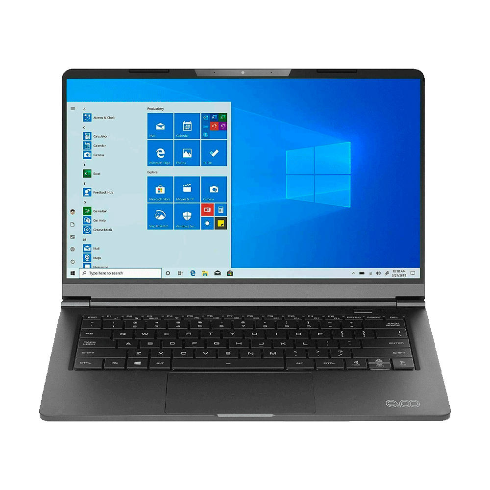NOTEBOOK EVOO EVC141-12BK AMD R5 2.1/8G/256SSD/W10H/14.1"FHD NEGRO
