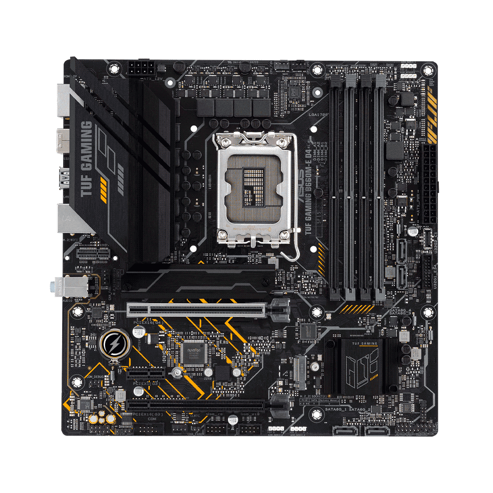 PLACA MADRE ASUS 1700 TUF GAMING B660M-E D4 S/R/HDMI/DP/2M2/DDR4/USB3.2/MATX/AURA - Imagen 3