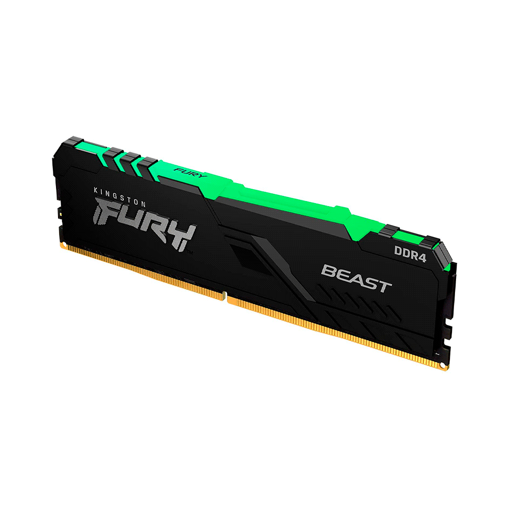MEMORIA RAM DDR4 16GB 3200 KINGSTON FURY BEAST BK KF432C16BBA/16 RGB XMP - Imagen 2