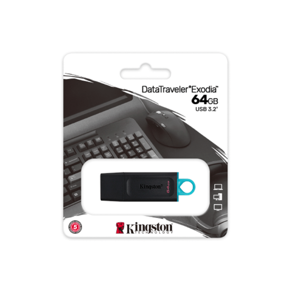 PENDRIVE KINGSTON DATATRAVELER EXODIA 64GB USB 3.2 DTX/64GB - Imagen 3