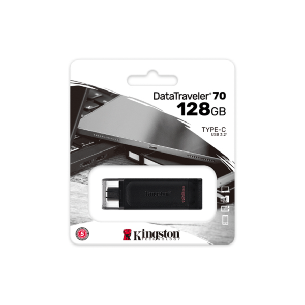 PENDRIVE KINGSTON DATATRAVELER 70 128GB USB-C 3.2 DT70/128GB - Imagen 3