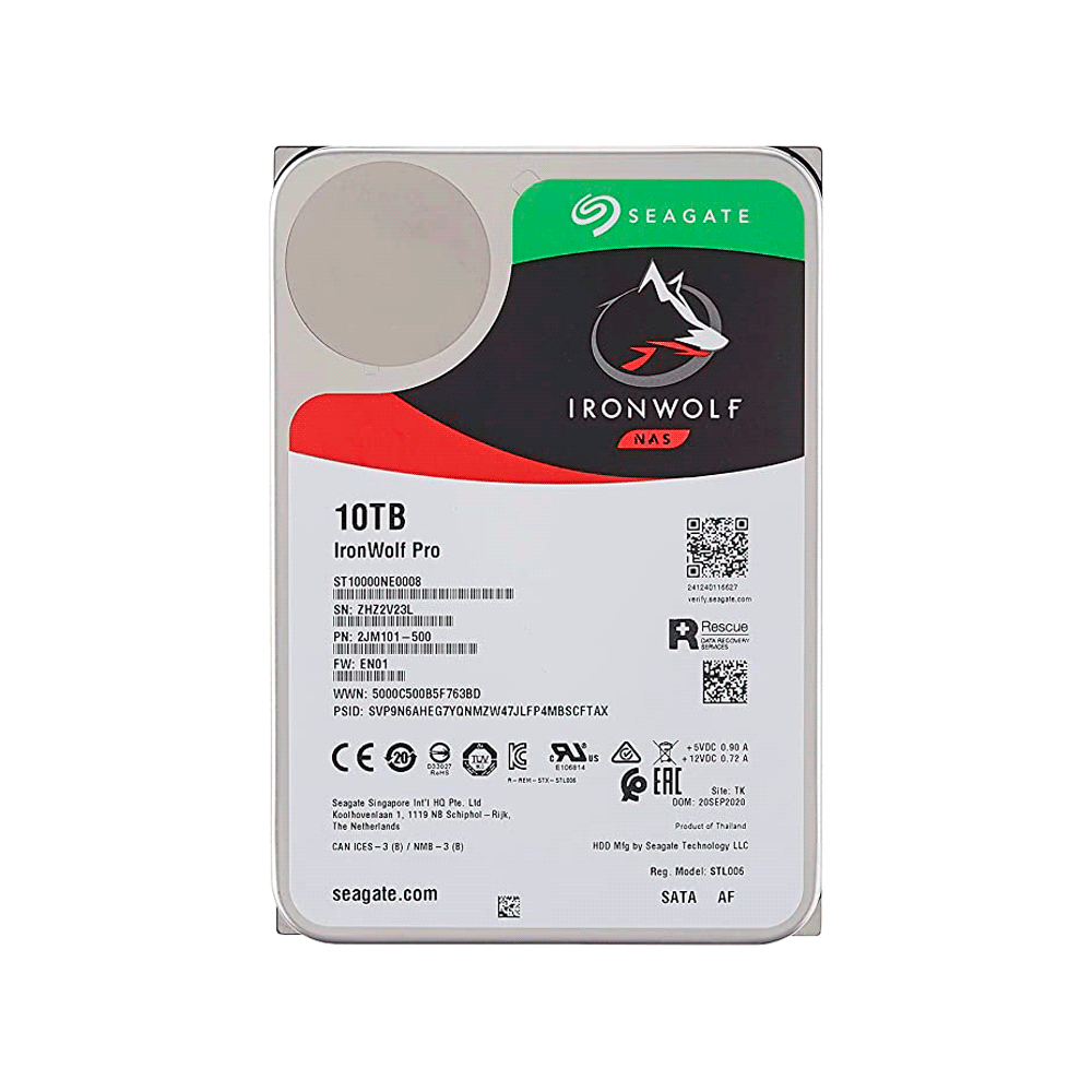 DISCO DURO SATA3 10TB SEAGATE 7200 256MB IRONWOLF PRO NAS ST10000NE0008