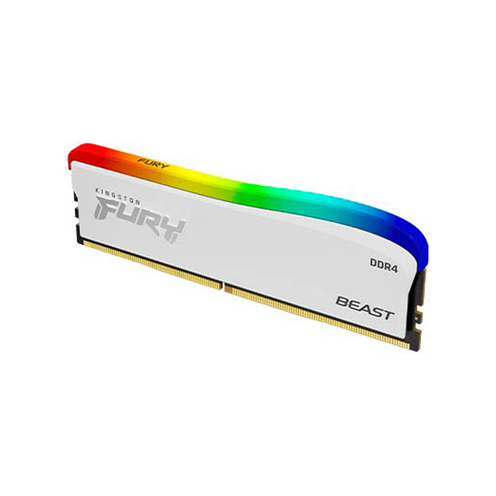 MEMORIA RAM DDR4 8GB 3200 KINGSTON FURY BEAST WH KF432C16BWA/8 RGB XMP - Imagen 2