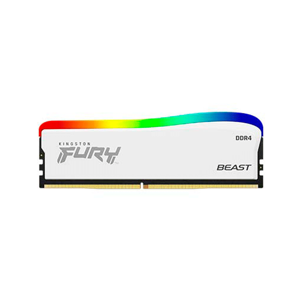 MEMORIA RAM DDR4 8GB 3200 KINGSTON FURY BEAST WH KF432C16BWA/8 RGB XMP