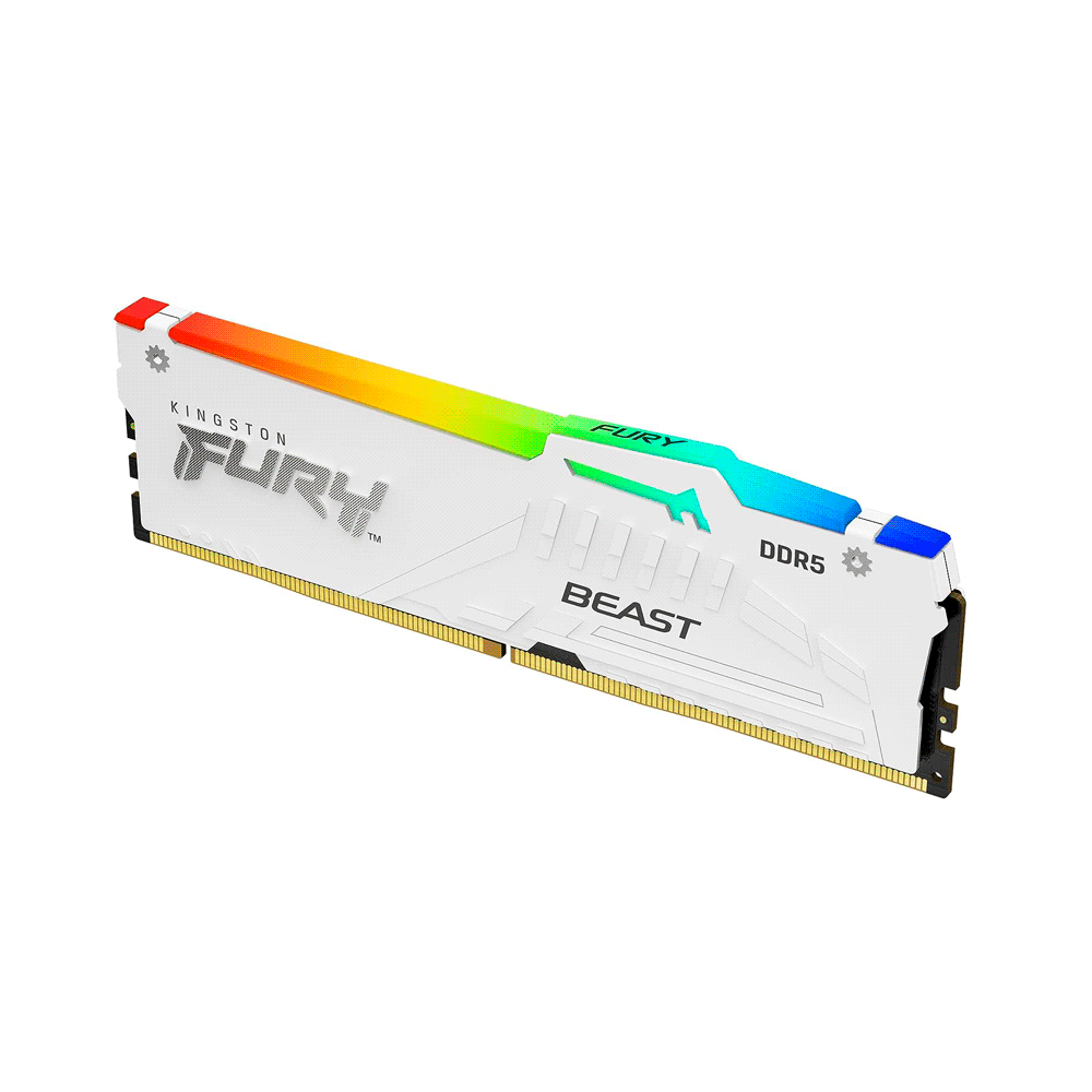 MEMORIA RAM DDR5 32GB 6000 KINGSTON FURY BEAST WH KF560C40BWAK2-32 RGB XMP - Imagen 2