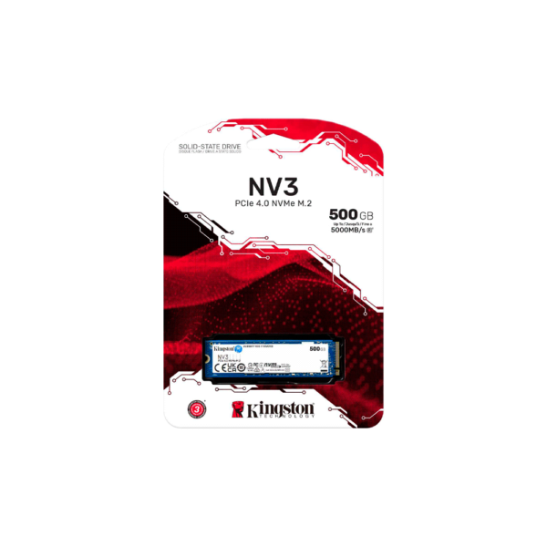 SSD M.2 NVME  500GB KINGSTON SNV3S/500G 5000/3000MB/S PCIE 4.0 - Imagen 3