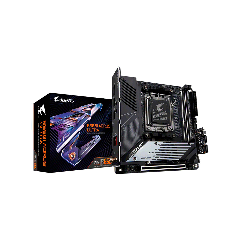 PLACA MADRE GIGABYTE AM5 B650I AORUS ULTRA DDR5 S/R/HDMI/DP/2M2/WIFI/USB/M-ITX