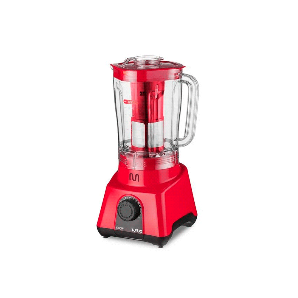 LICUADORA MULTILASER 2.6L JARRA PLASTICO C/FILTRO 1000W 220V ROJO LQ1004 - Imagen 2