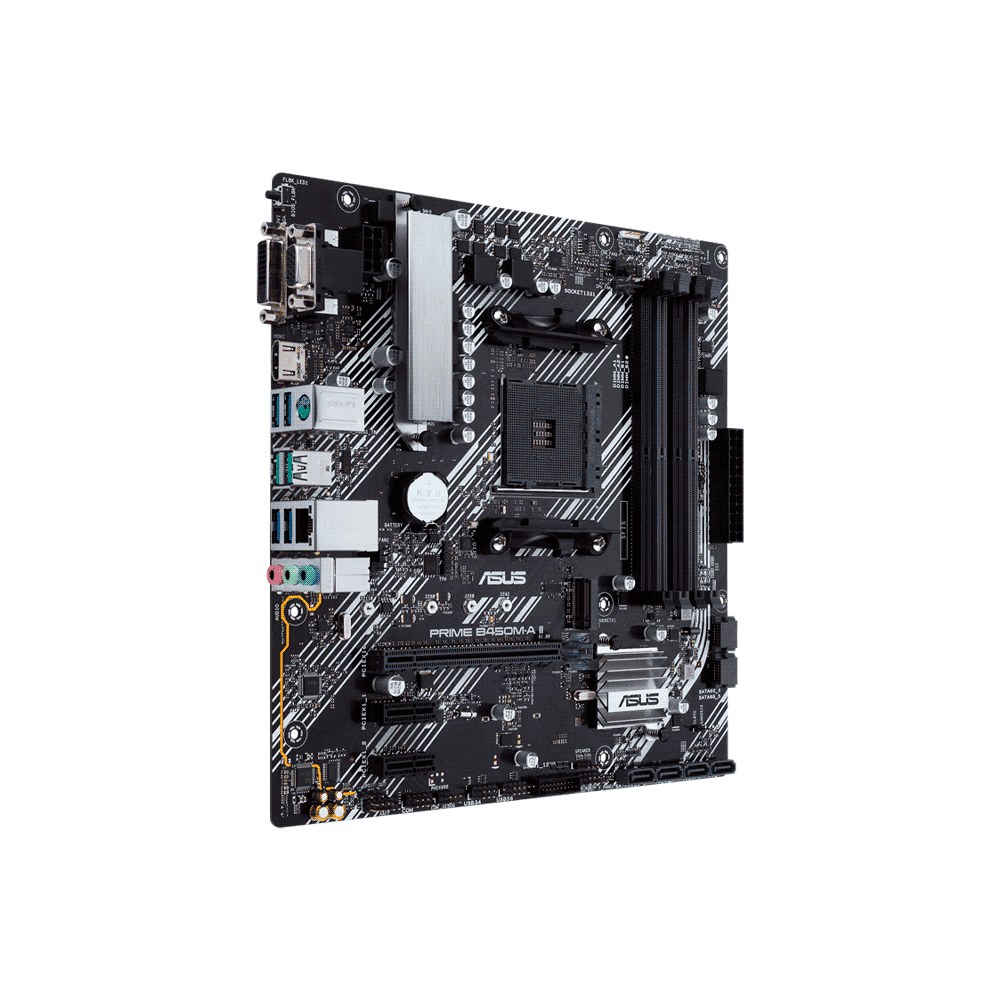 PLACA MADRE ASUS AM4 B450M-A II/CSM PRIME ASUS V/S/R/HDMI/DVID/DDR4/M.2/USB3.2/MATX - Imagen 2
