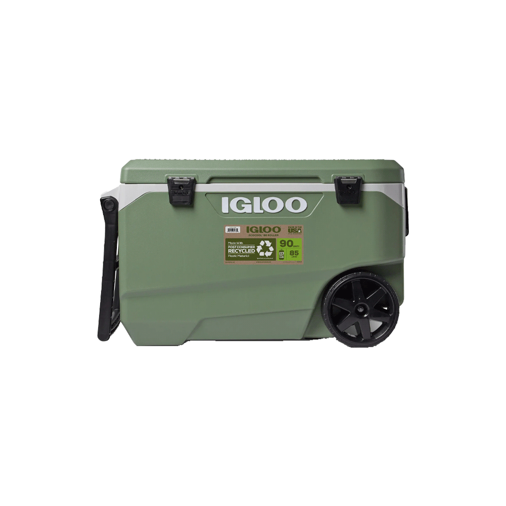 CONSERVADORA IGLOO 85 LITROS ECOCOOL LATITUDE MAXCOLD C/RUEDAS VERDE 34776
