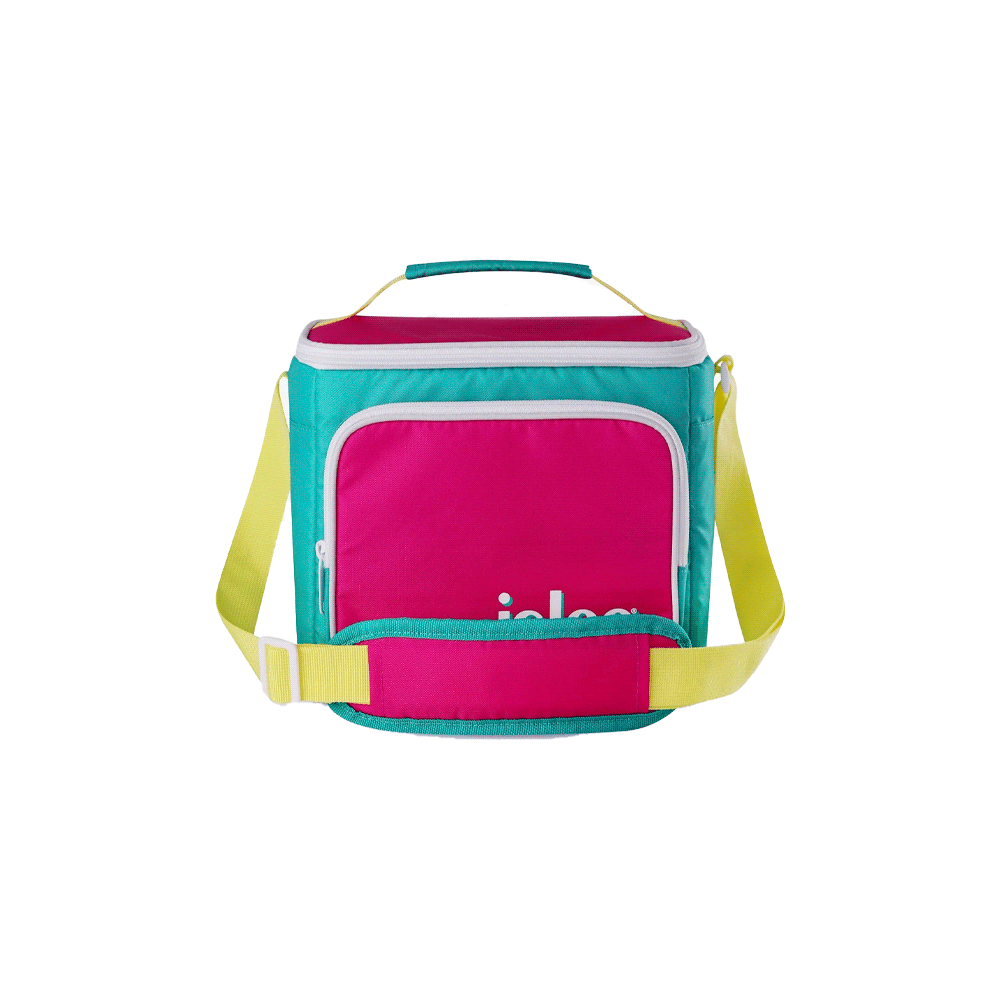 BOLSA TERMICA IGLOO 9 LATAS RETRO SQUARE LUNCH VERDE/ROSA 65479