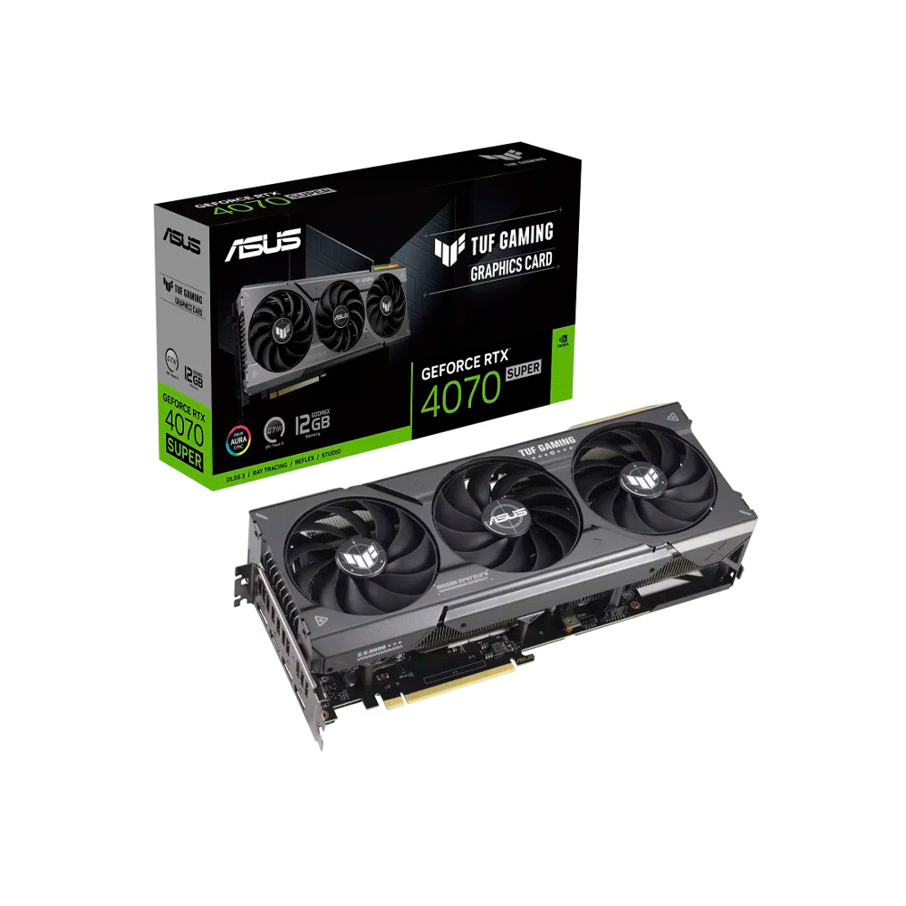 PLACA DE VIDEO ASUS RTX4070 SUPER 12GB GAMING GDD6X TUF-RTX4070S-12G-GAMING ARGB