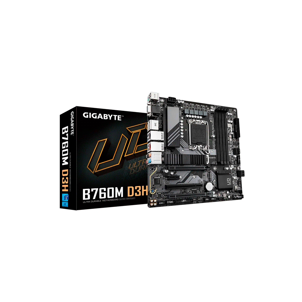 PLACA MADRE GIGABYTE 1700 B760M D3H DDR5 V%2FS%2FR%2FHDMI%2FDP%2F2M2%2FUSB3.2%2F MATX