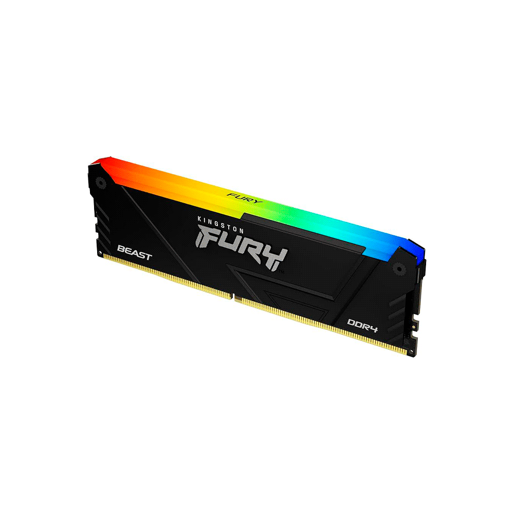 MEMORIA RAM DDR4 16GB 3200 KINGSTON FURY BEAST BK KF432C16BB2A%2F16 RGB XMP - Imagen 2