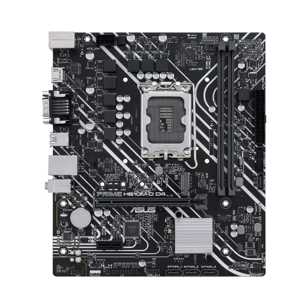 PLACA MADRE ASUS 1700 PRIME H610M-D D4 V/S/R/HDM/M2/DDR4/USB3.2/MATX - Imagen 3