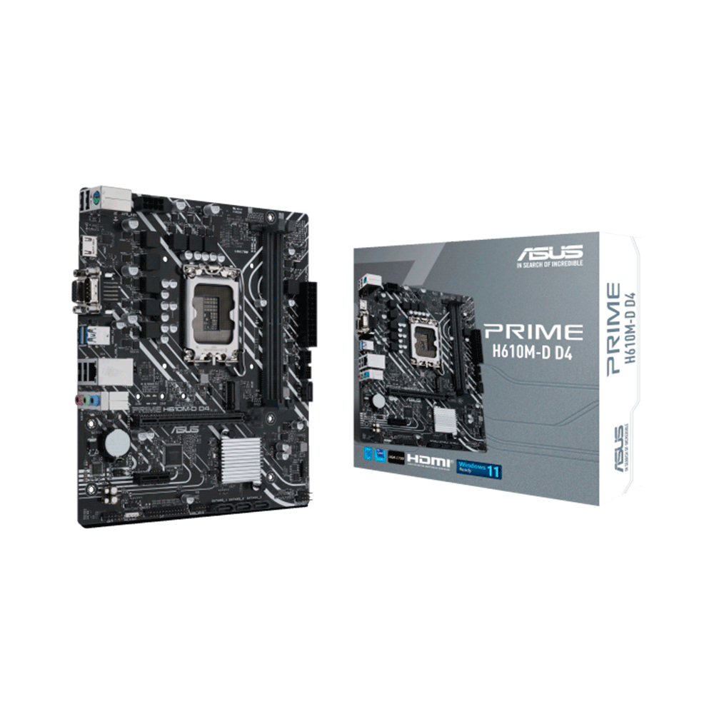 PLACA MADRE ASUS 1700 PRIME H610M-D D4 V/S/R/HDM/M2/DDR4/USB3.2/MATX