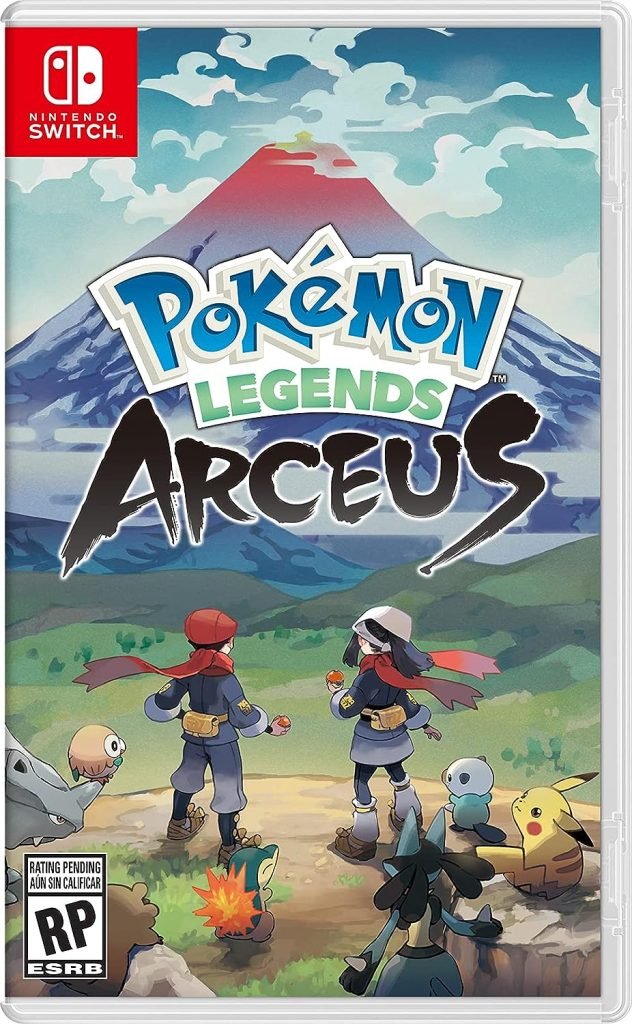 Imagen de la caja para Nintendo Switch con la portada del videojuego Pokémon Legends Arceus.
