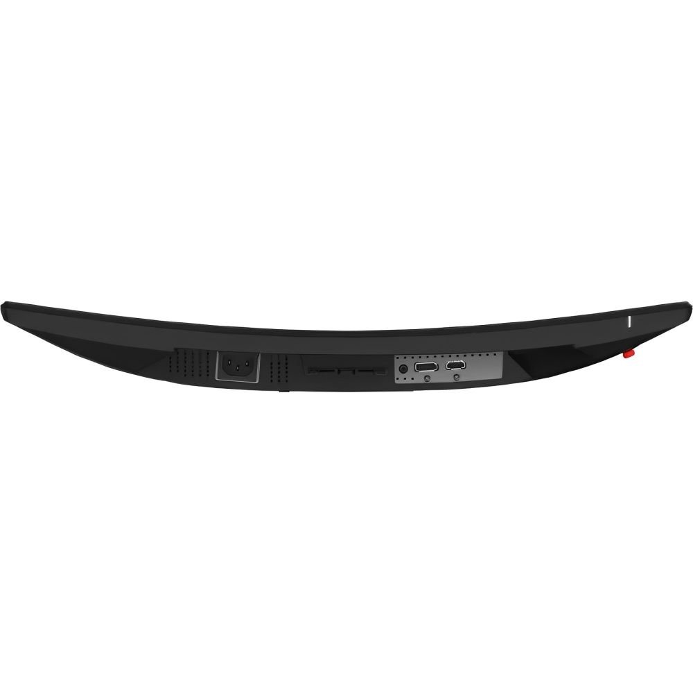 Vista posterior del monitor curvo para juegos MSI MAG 242C de 24" que muestra su curvatura de 1500R y diseño de bisel delgado.