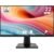 Monitor MSI PRO MP225 E12VLde 22" pulgadas encendido, mostrando una vista frontal del monitor con la pantalla encendida y un fondo de colores con un texto que detalla las especificaciones del producto.