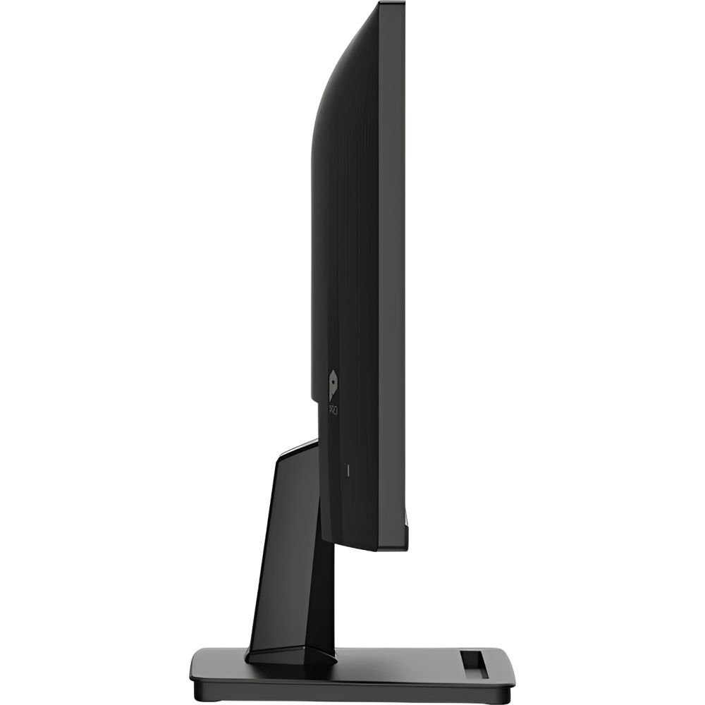 Parte lateral del Monitor MSI PRO MP225 E12VL de 22" pulgadas, demostrando el ancho de pantalla y la base incluída.