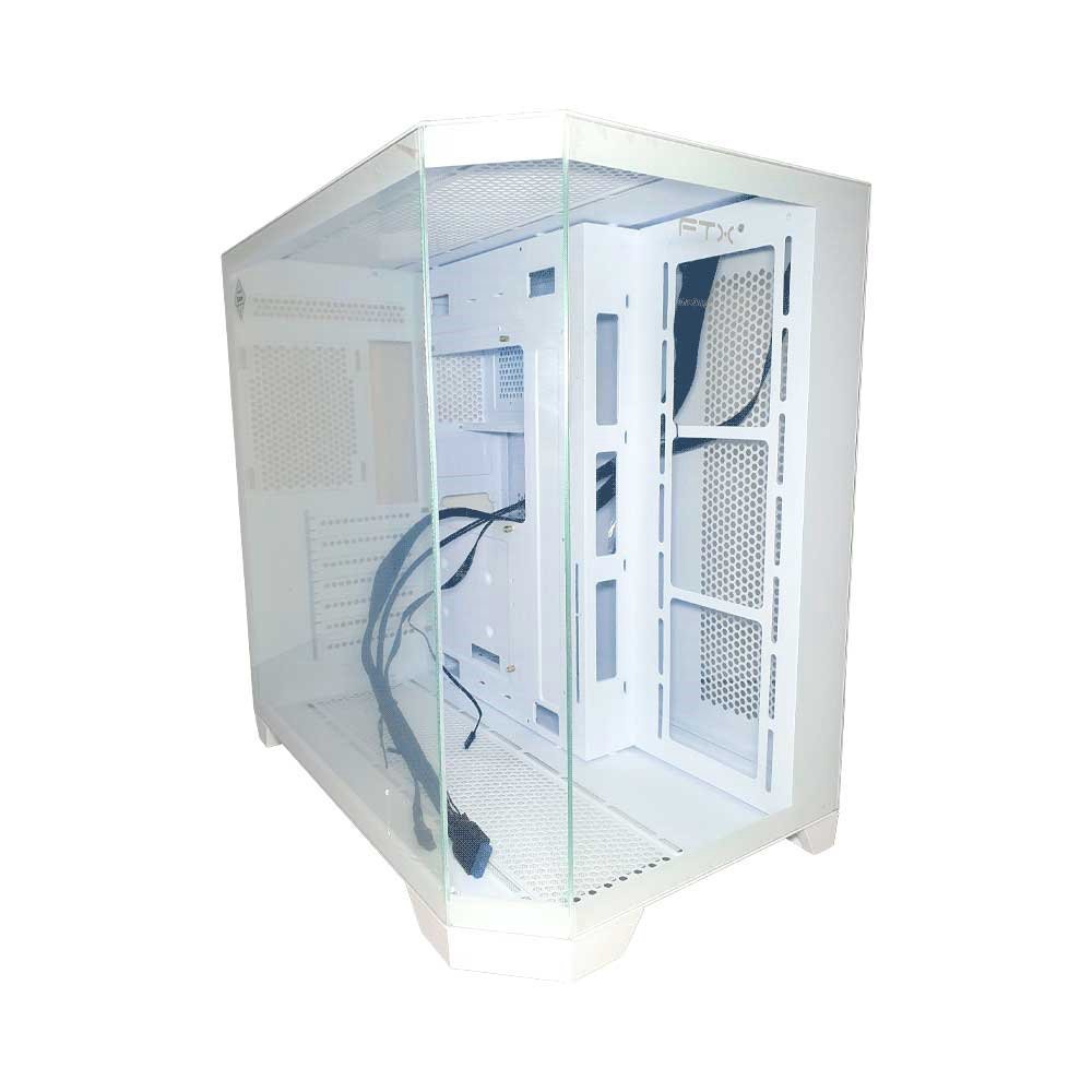Gabinete Gamer Ftx-Tankwh Vidrio Templado Aquario Atx/Matx/Mitx Blanco - Imagen 2