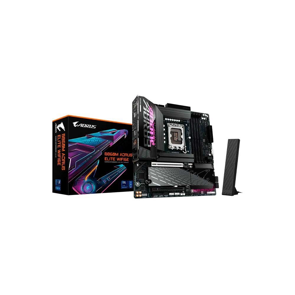 Placa Madre Gigabyte 1851 B860m Aorus Elite Wifi6e Ddr5 Gigabyte S/R/Hdmi/Dp/3m2/Usb/Matx