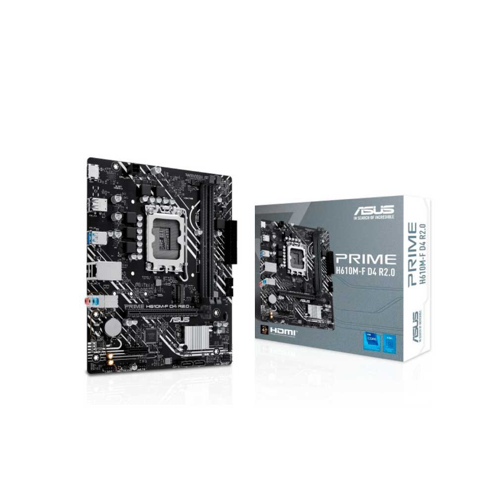 Placa Madre Asus 1700 H610m-F D4 R2.0 Prime S/R/Hdmi/M2/Usb3.2/Matx