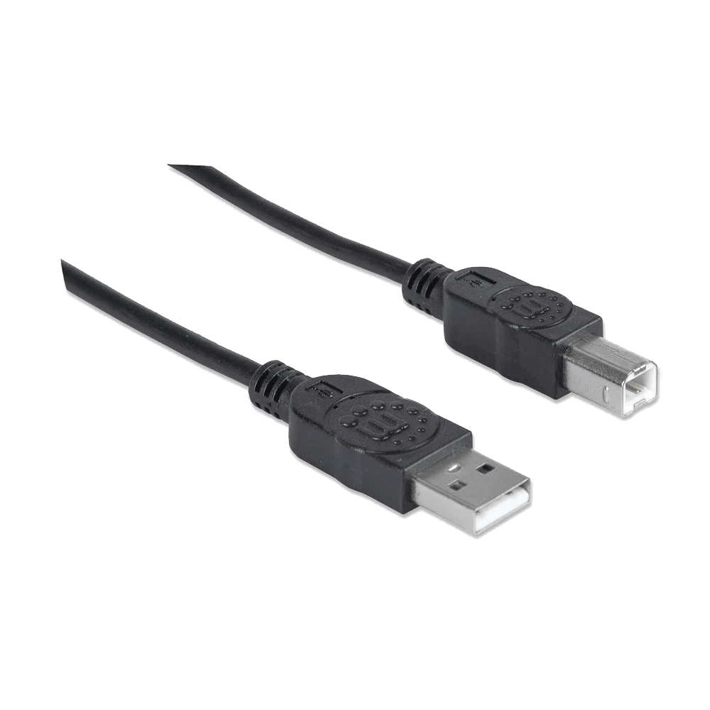 Cable Usb Printer 333368 1.8mts Usb A Macho/ B Macho 480 Mbps Negro Bolsa - Imagen 2