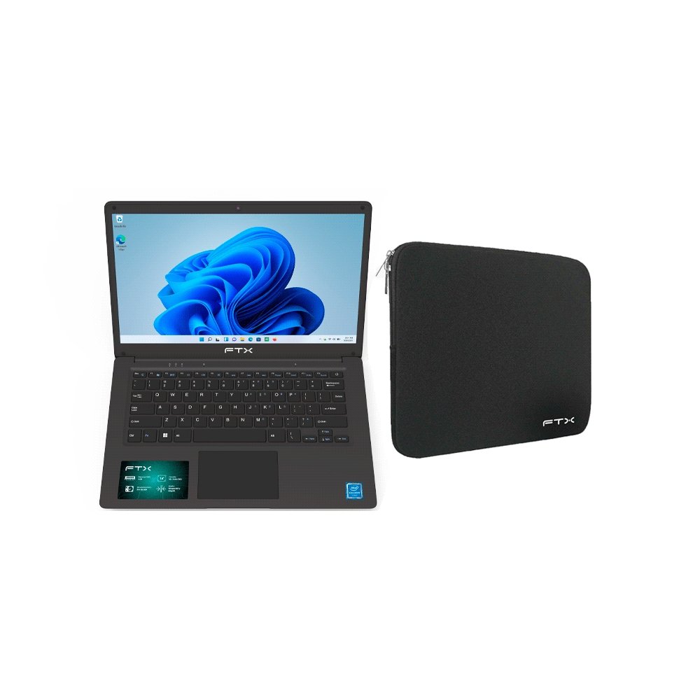 NOTEBOOK FTX N14-C2564IN CEL 1.1/4G/256SSD/W11H/14" HD/RJ-45/NEGRO + FUNDA