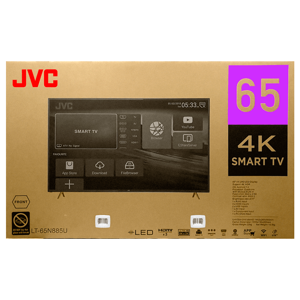 Televisor 65" Jvc Lt-65n885u 4k Uhd/ Hdr/ Dig/ Smart/ 3hdmi/ Usb / And12 - Imagen 3