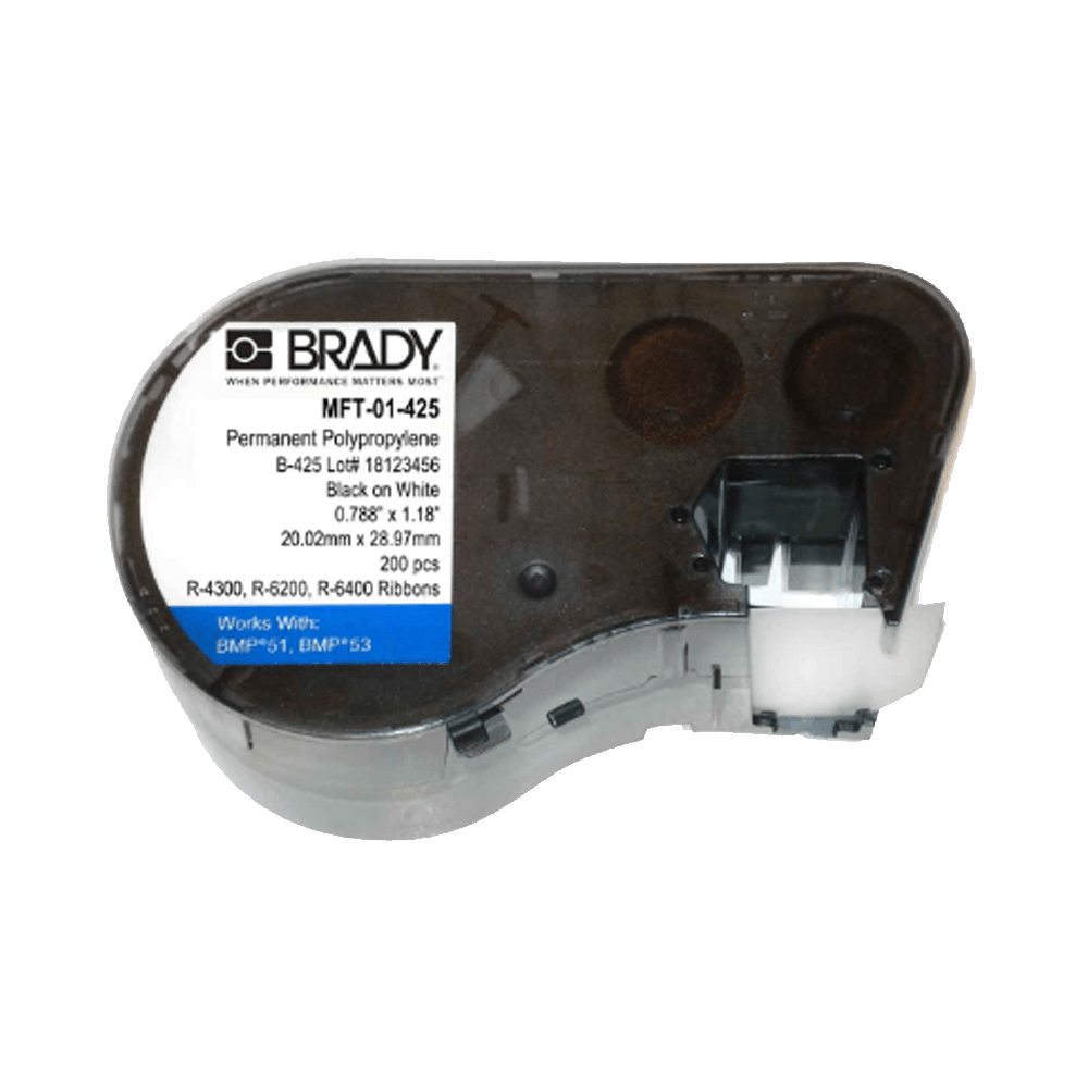Consumible Brady Cart.Bmp 51/53-(143374) Etiq.Polipror-30 Mm X 20 Mm-200u