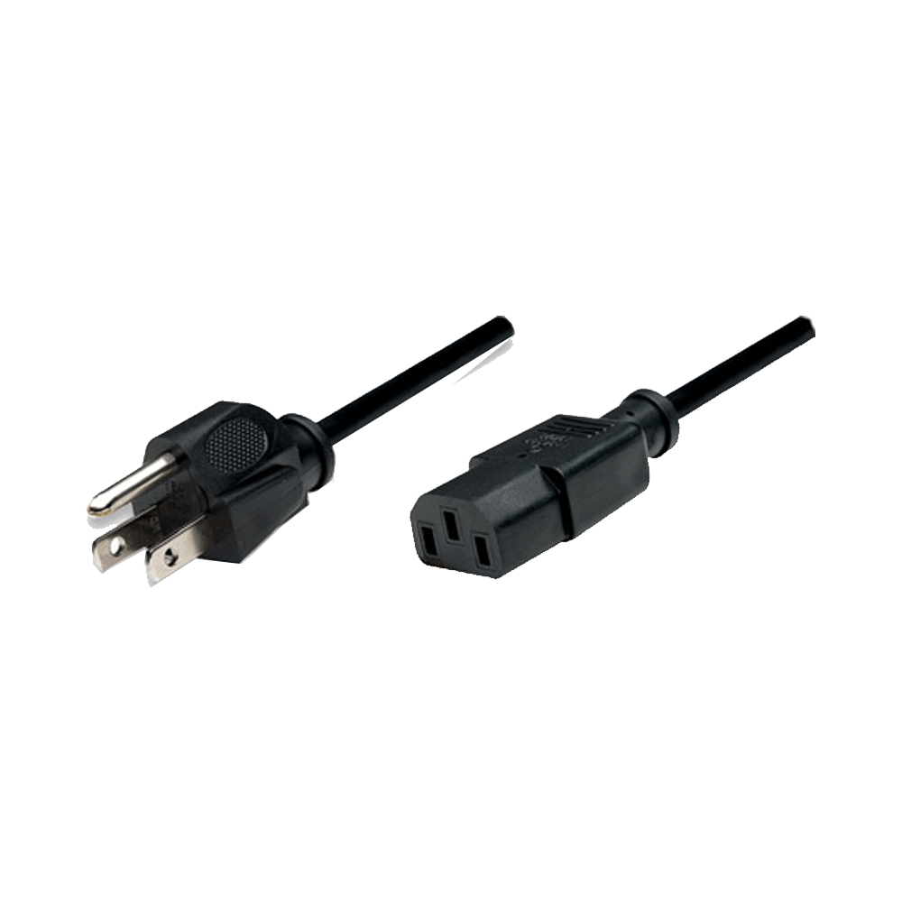 Cable Power 300179 1.8mt EstáNdar Para Pc Nema 5-15 Negro Bolsa