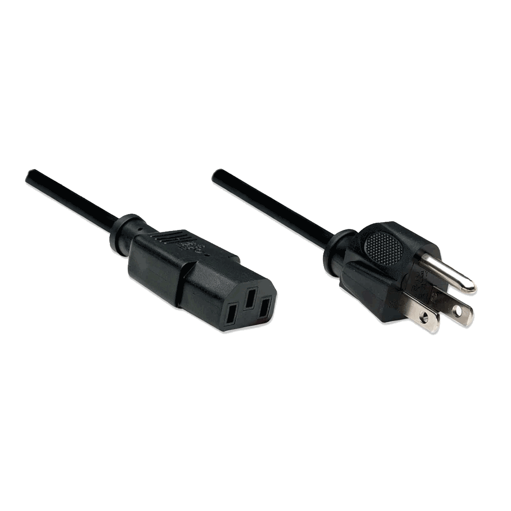 Cable Power 300179 1.8mt EstáNdar Para Pc Nema 5-15 Negro Bolsa - Imagen 2