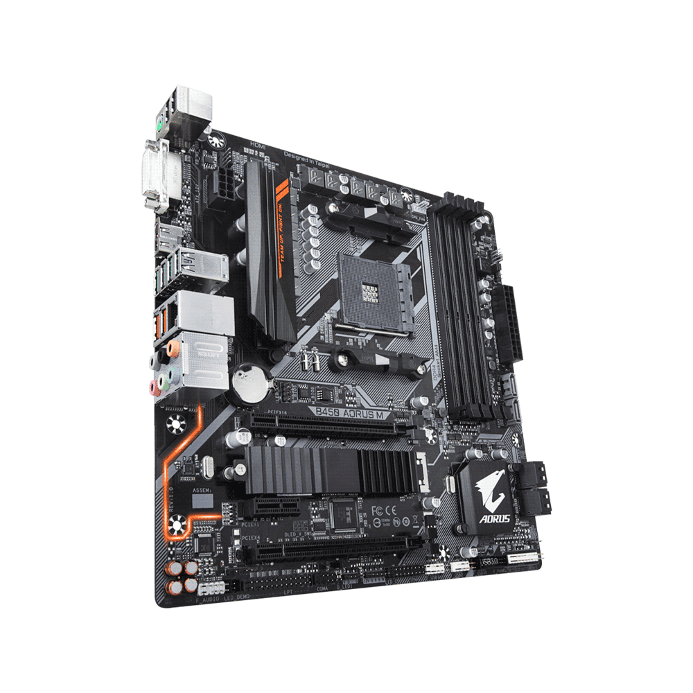 Placa Madre Gigabyte Am4 B450 Aorus M S/R/Hdmi/Dvi/M2/Ddr4/Matx/Rgb - Imagen 3