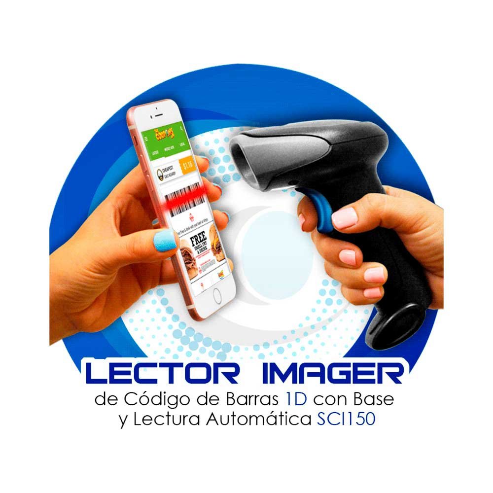 Lector 3nstar Sci150 1d Imager Usb C/Base Automatico Negro - Imagen 4