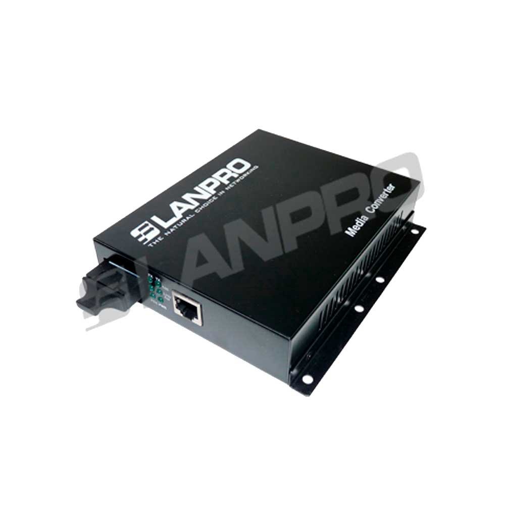 Convertidor De Fibra Optica Lanpro 10/100mb Mm Sc X 2.00 Kms Lp-Icf2100-2