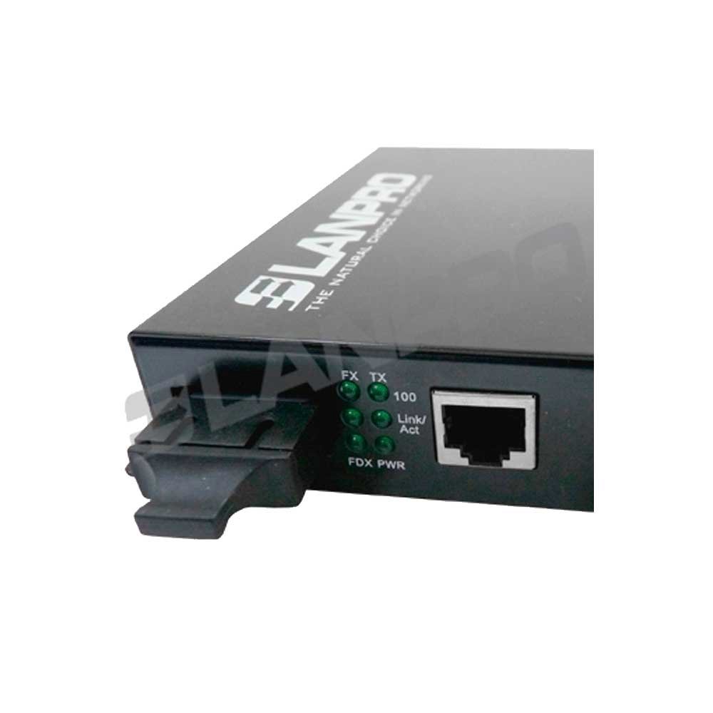 Convertidor De Fibra Optica Lanpro 10/100mb Mm Sc X 2.00 Kms Lp-Icf2100-2 - Imagen 2